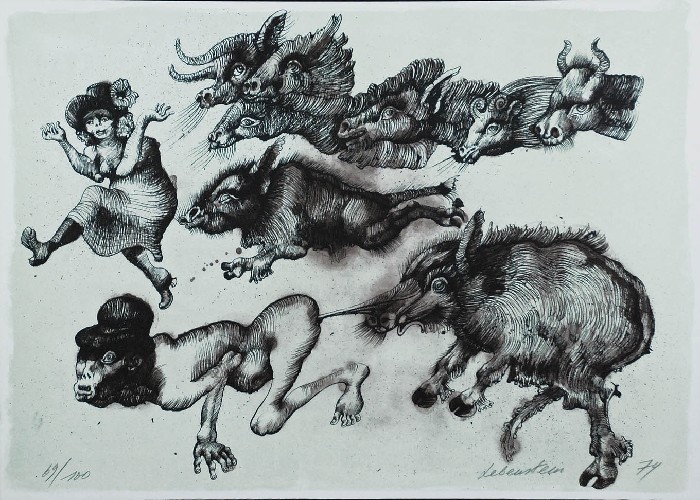 Z cyklu "Folwark zwierzęcy", 1974