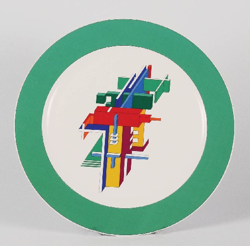 porcelana, farby naszkliwne, średnica 30