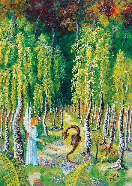 Pejzaż z aniołem i demonem, 1970