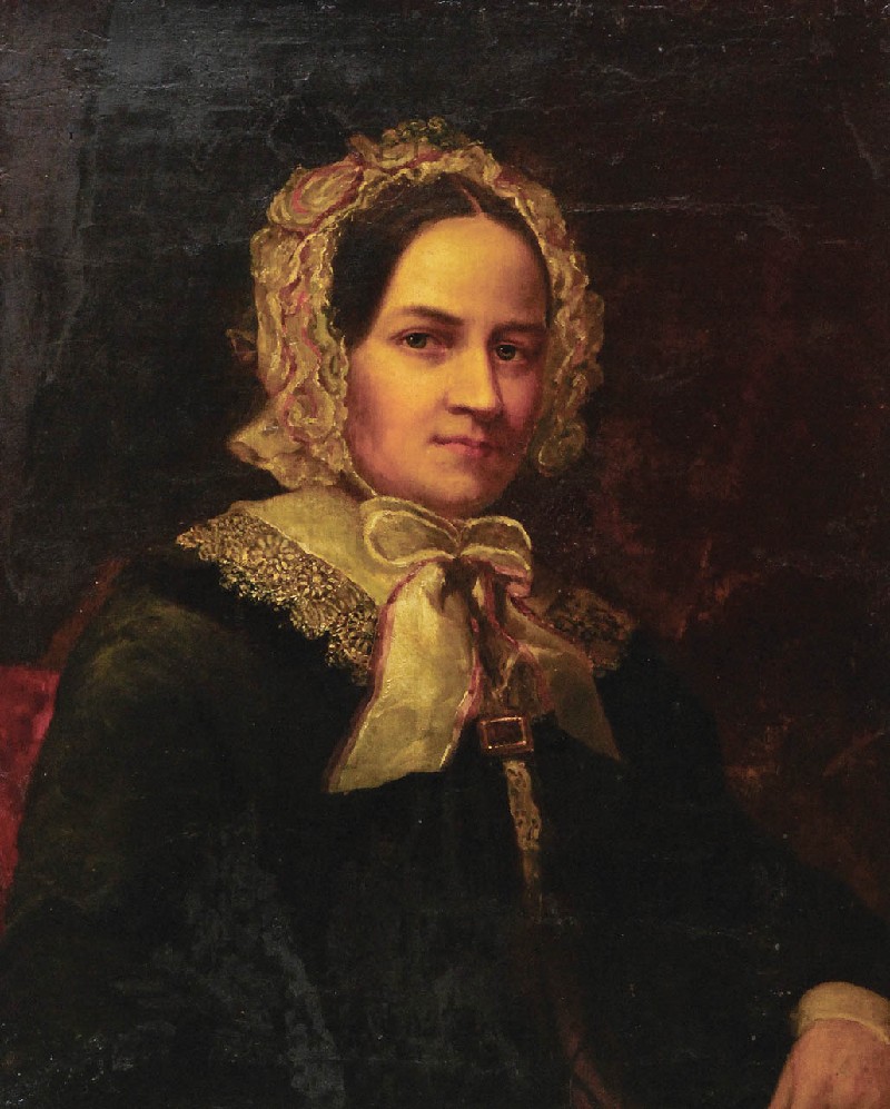 Portret kobiety w koronkowym czepcu