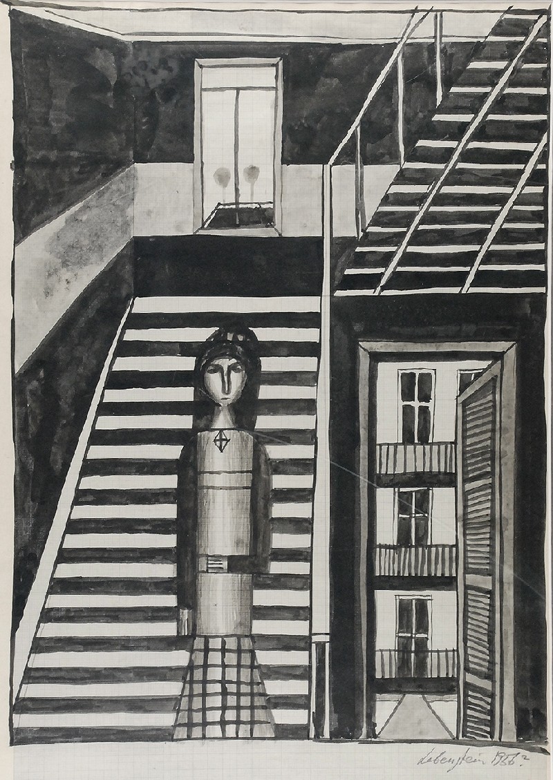 Postać na schodach, 1956