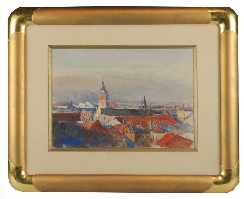Panorama Krakowa [Dachy Krakowa], 1914