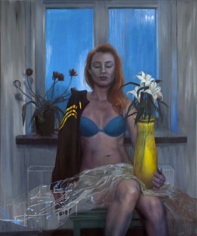 Autoportret z kwiatami, 2015