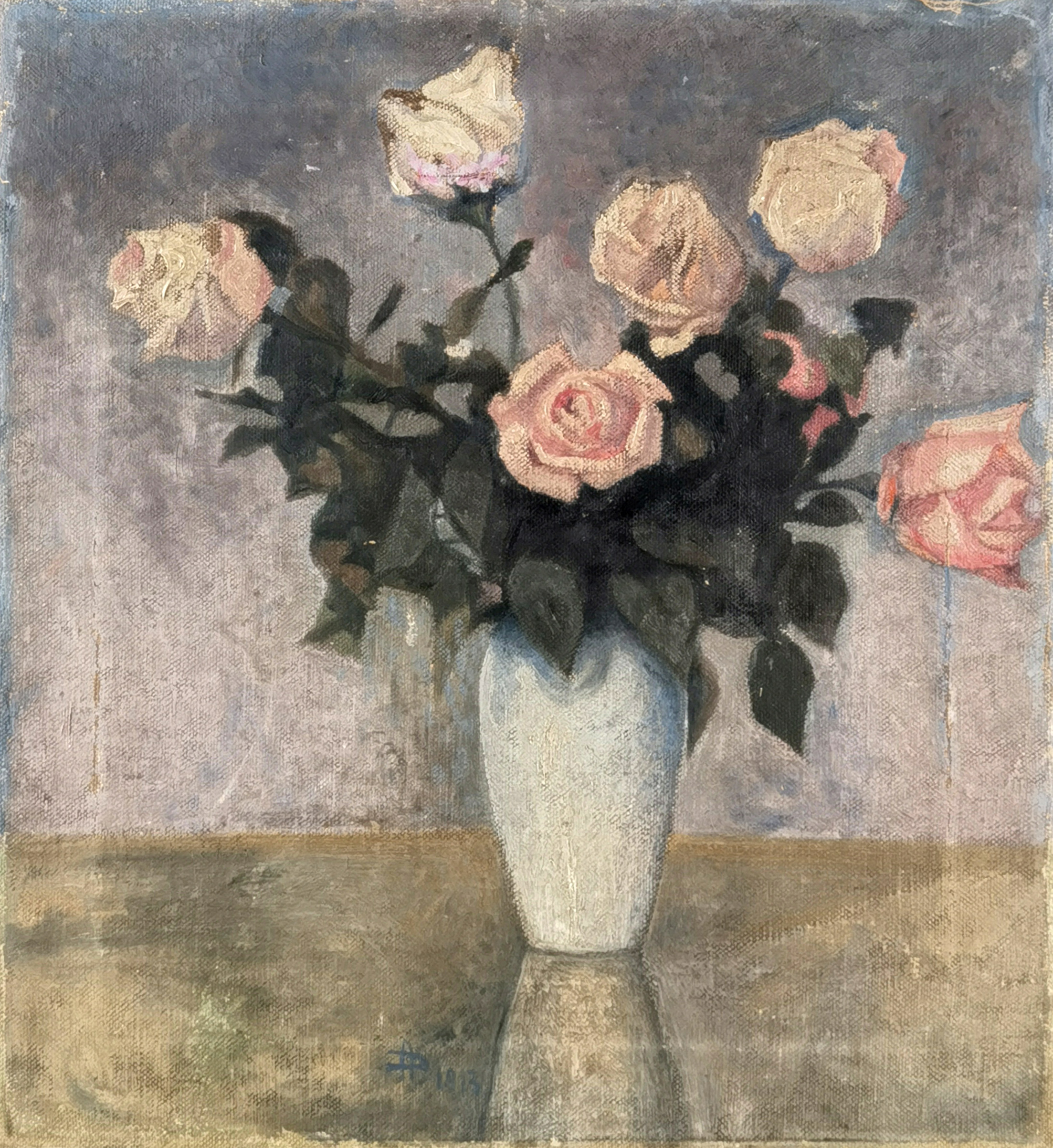 Róże w wazonie, 1913