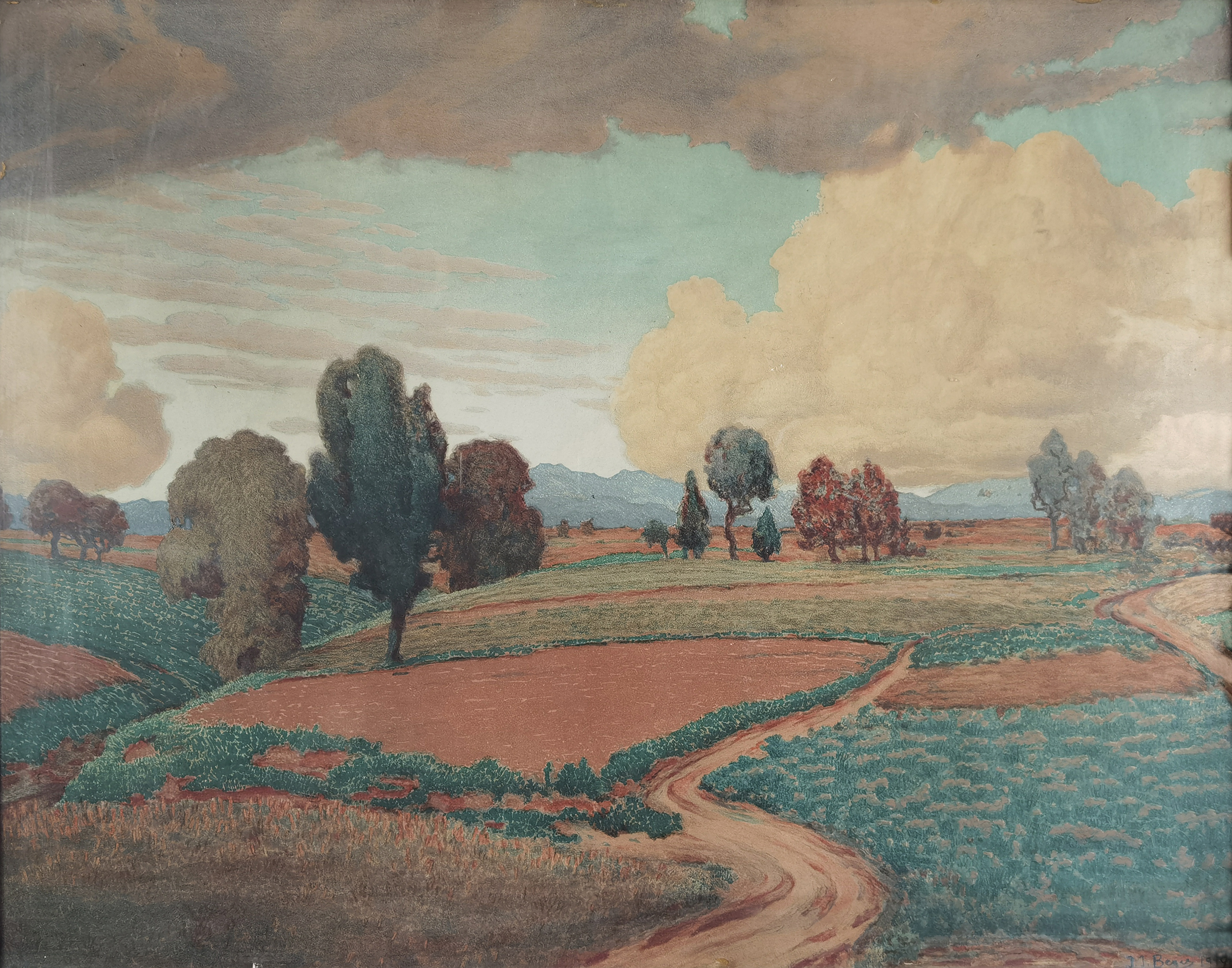 Pejzaż z burzowymi chmurami, 1914