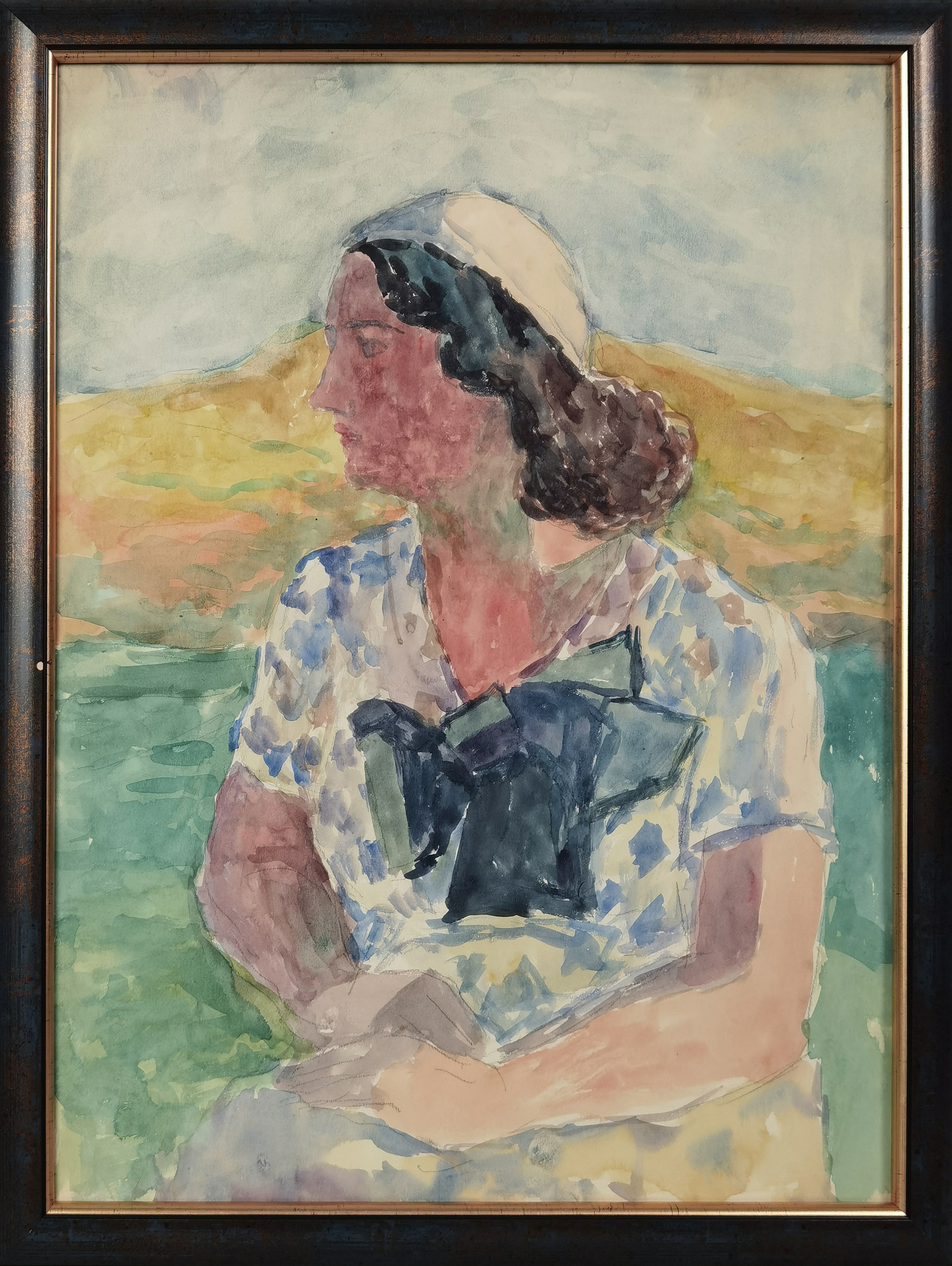 Portret  pani Wandy w pejzażu, ok. 1935