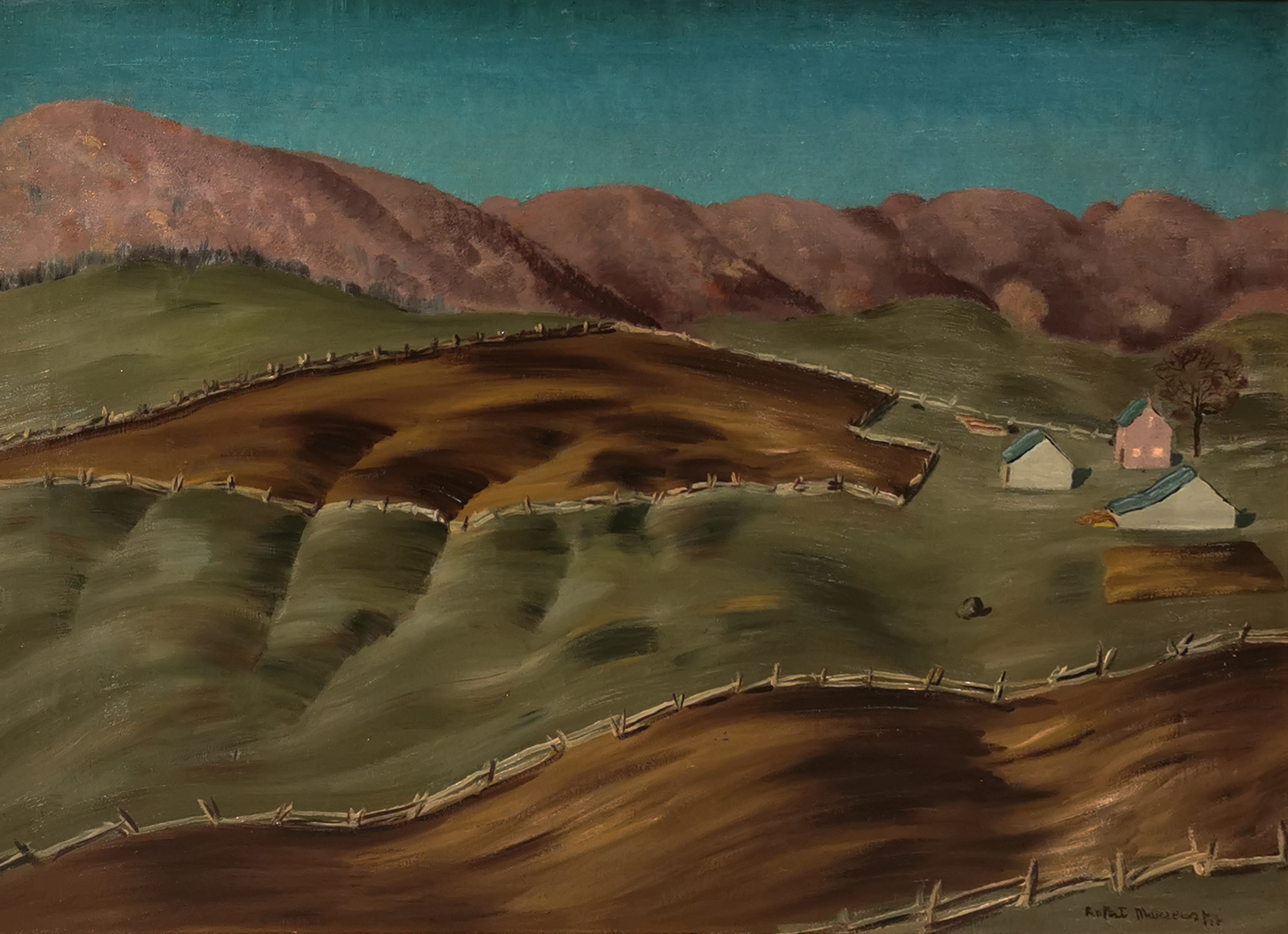 Górska farma [Pejzaż górski], ok. 1945