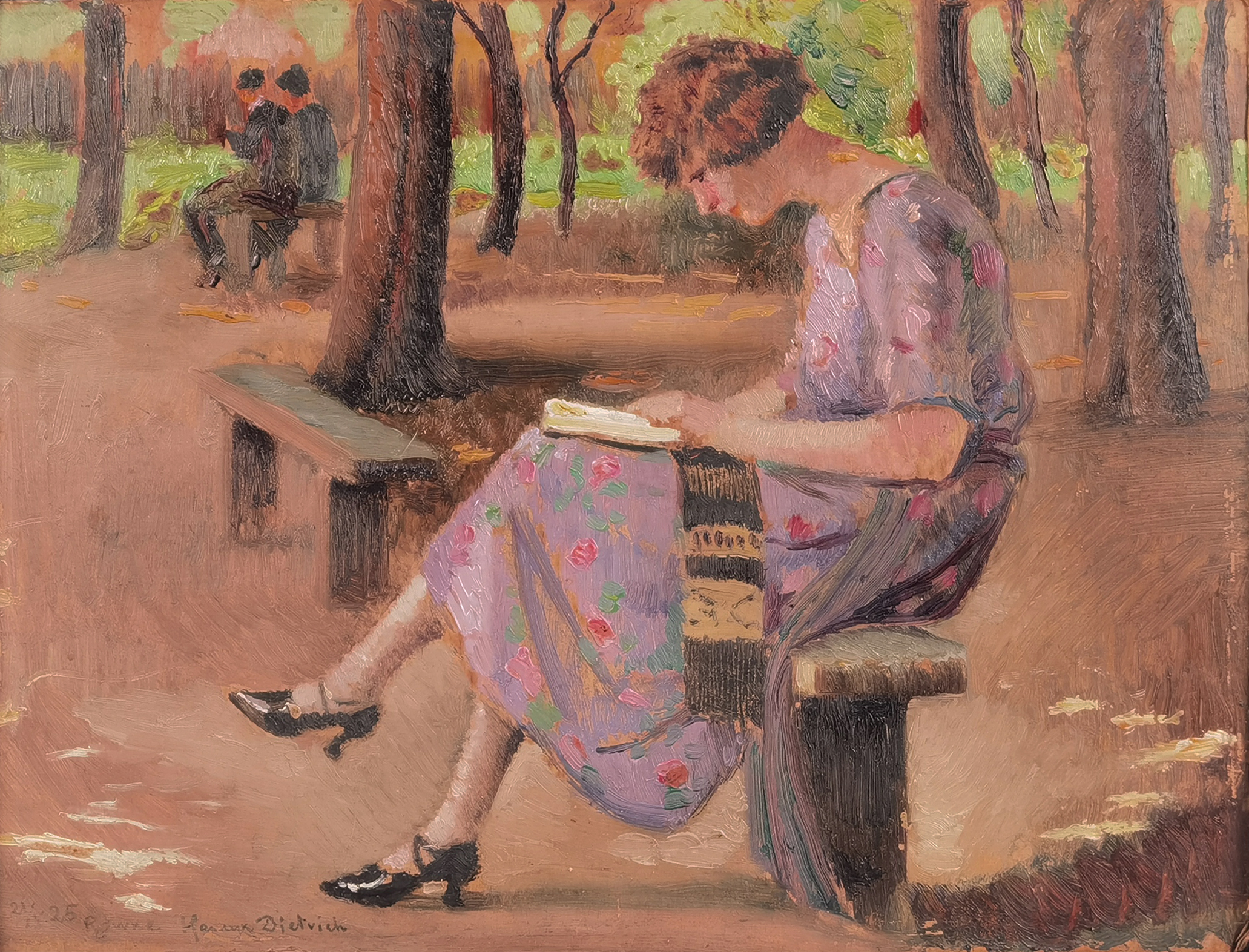 Lektura w parku w Równem, 1925