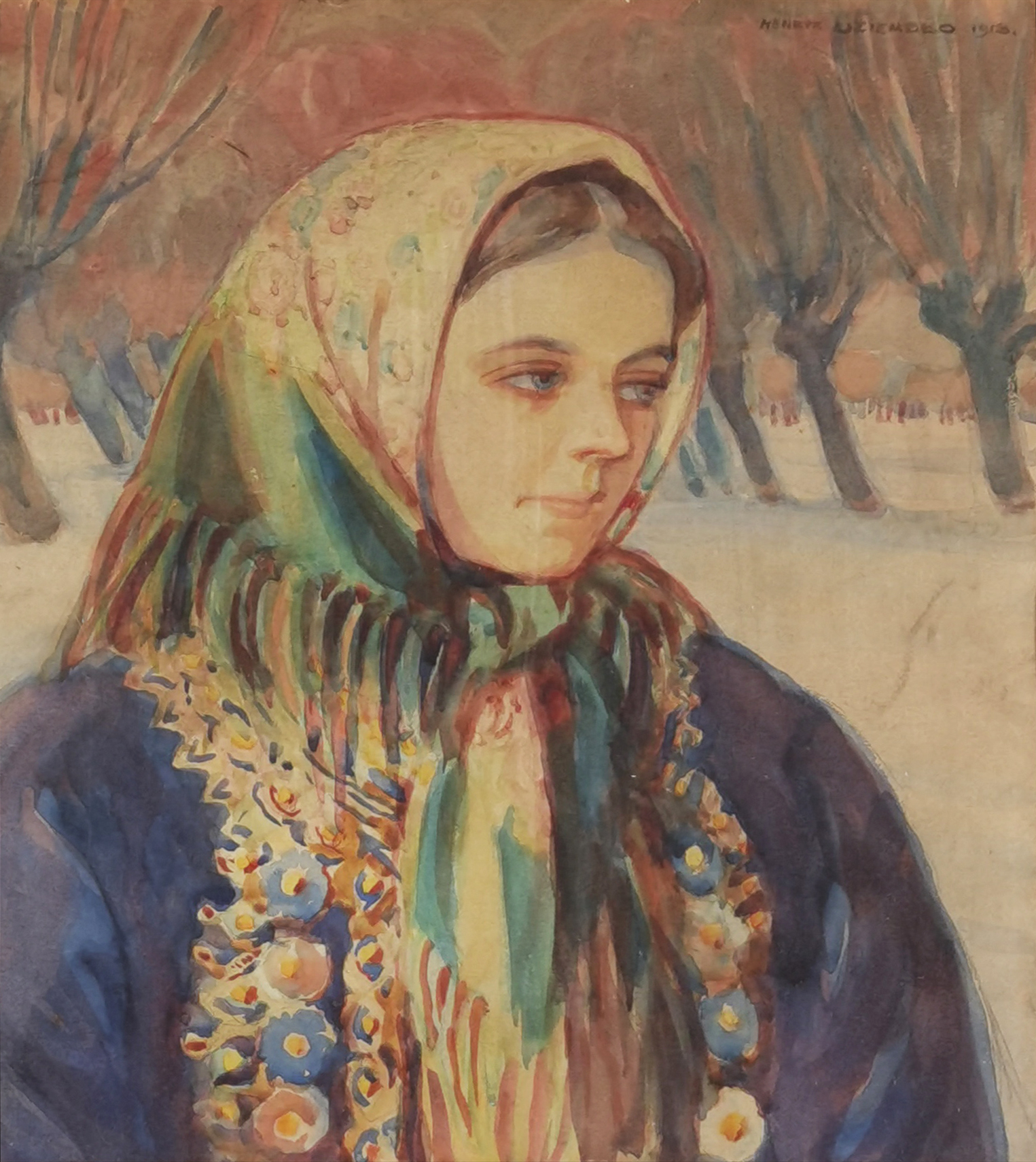 Wiejska dziewczyna, 1918