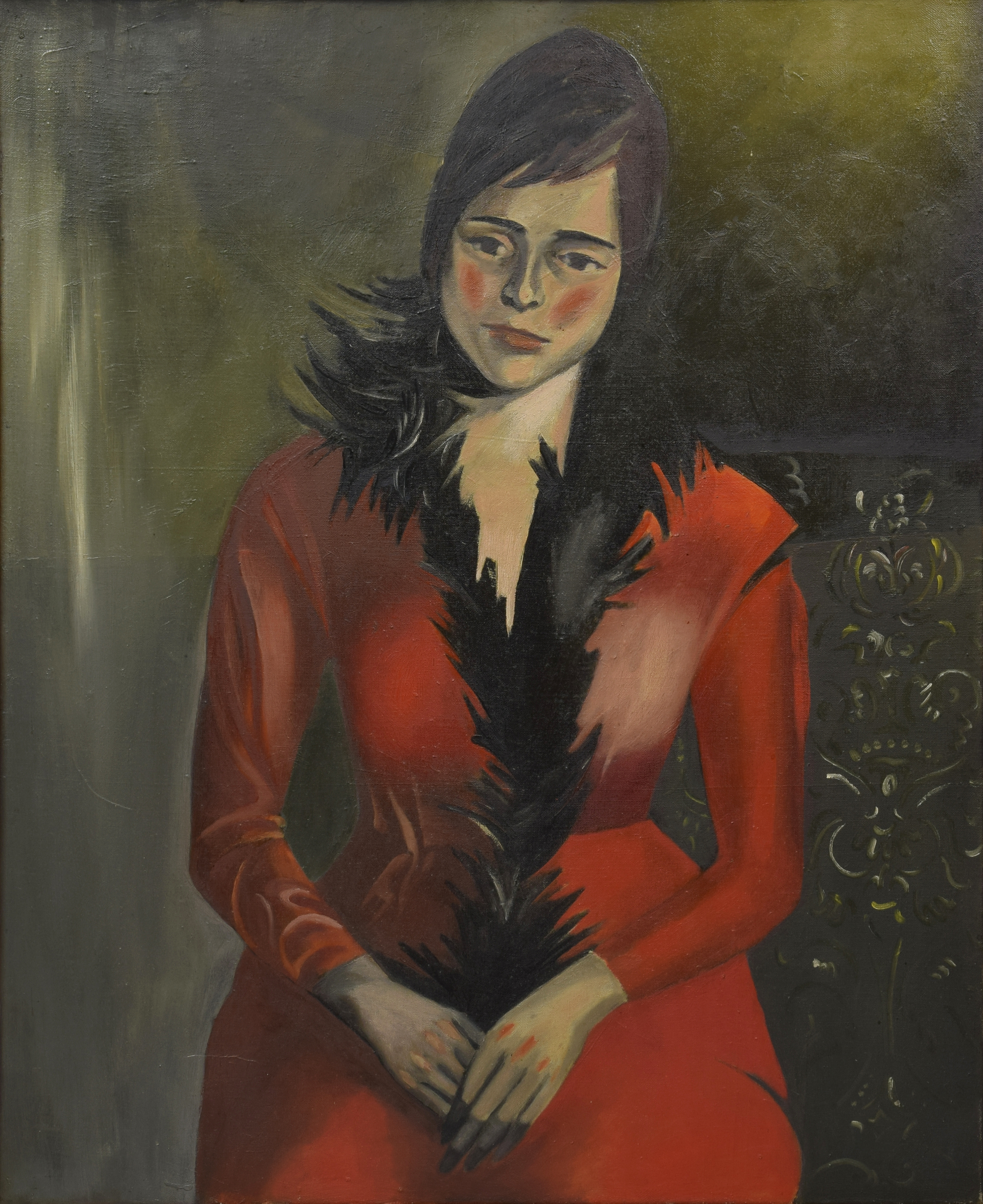 Portret kobiety w czerwonej sukni, ok.1963