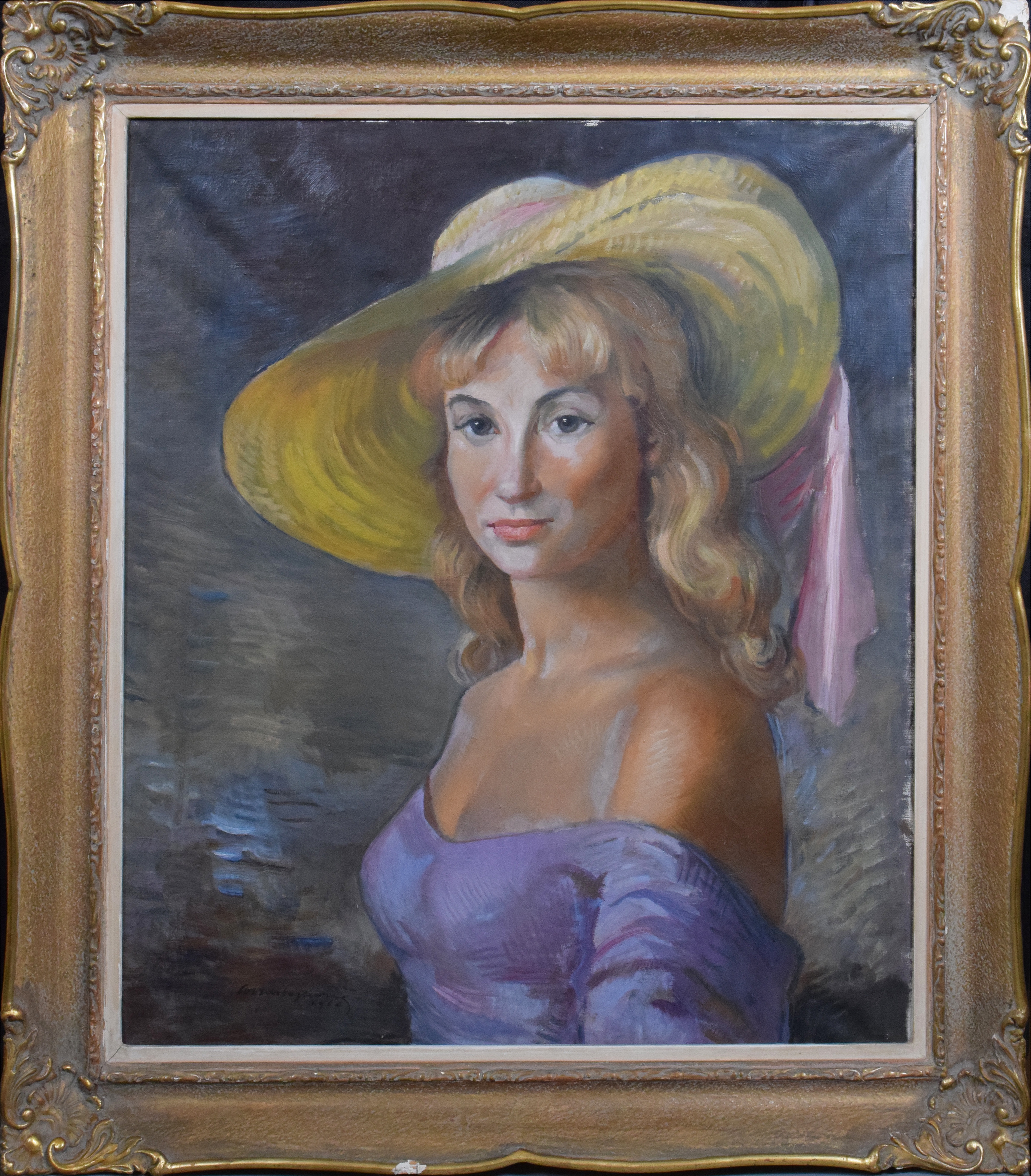 Portret kobiety w kapeluszu, 1960